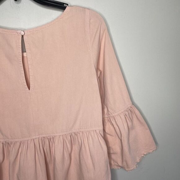 ANTHROPOLOGIE Holding Horses Dress Womens 6 Pink Dip Dye Mini Cotton Pockets - Picture 6 of 11